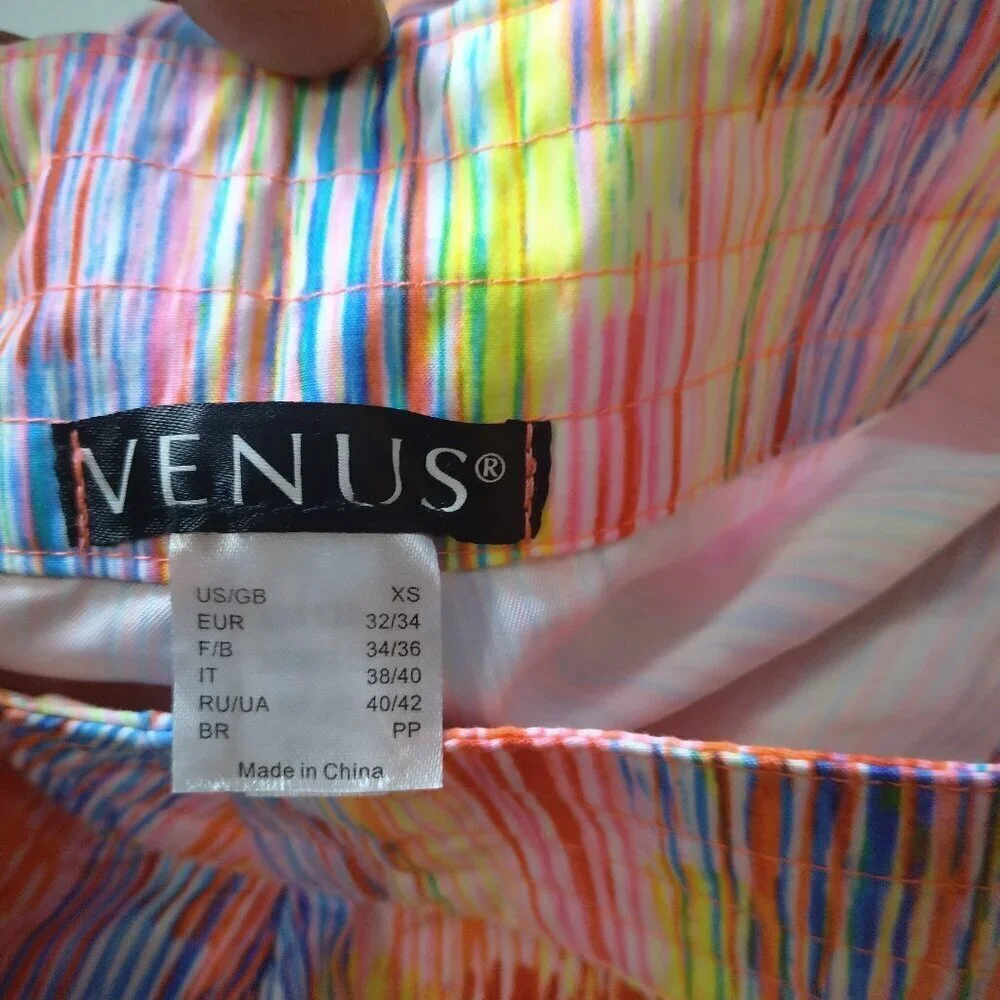 Venus Multicolor Bikini Top Bathing Suit Size 34C Top/XS Bottoms 2 Pieces - Picture 6 of 7